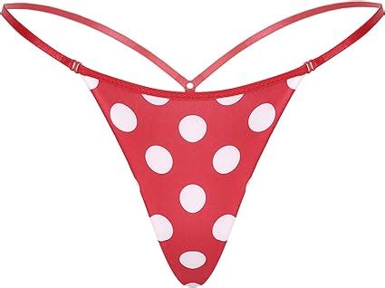 Iefiel Mini Perizoma Donna Sexy Hot Lingerie Tanga String Micro Bikini Push Up Leopardo G String