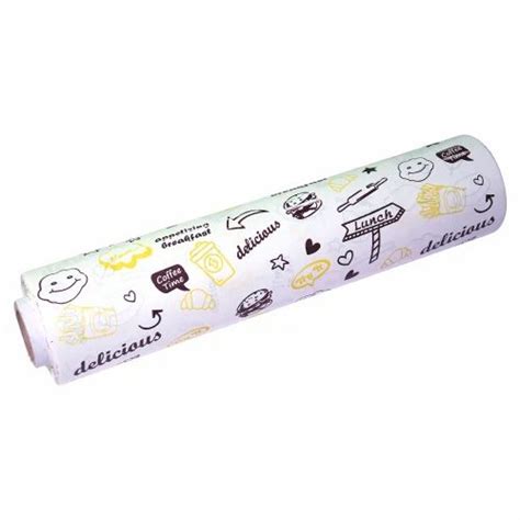 White Printed Butter Paper For Wrapping Eatables Gsm Gsm At