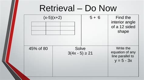 Edexcel GCSE Foundation Unit 16 - Quadratic Equations and Graphs ... 