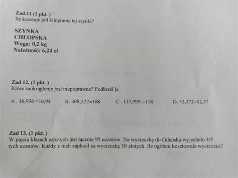 Zadania w załączniku potrzebuję jej na 17 00 proszę pomóżcie mi daje