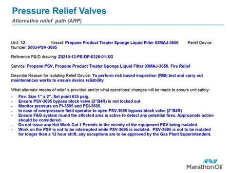 Pressure Relief Valve Sizing And Design Ppt