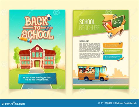 Law School Brochure Template Cartoon Vector Cartoondealer