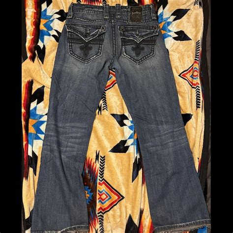 Mens Rock Revival Boot Cut Jeans Size 30” L 32” A Depop