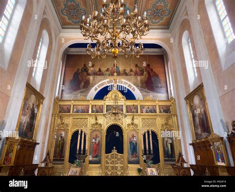 Interior of the Serbian Orthodox Church in Dubrovnik in Croatia Stock ...