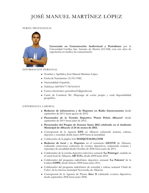 Cv Jose Manuel Martínez López