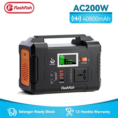 FlashFish E200 Power Station Multi Function Portable Solar Power