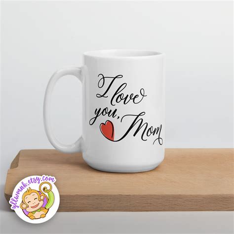 I Love You Mom Personalized Mug Mothers Day Etsy