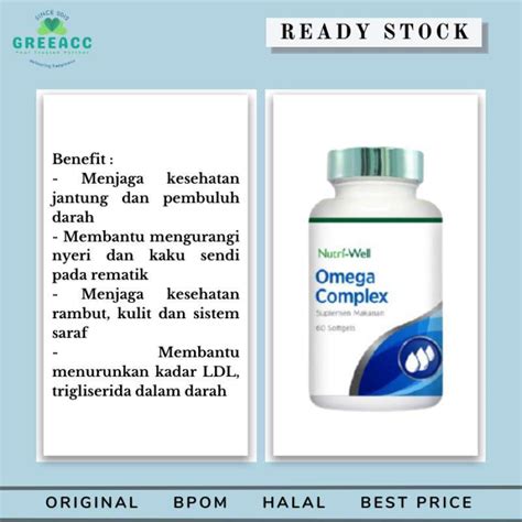 Promo Nutriwell Omega Complex Nutri Well Isi Softgels Diskon