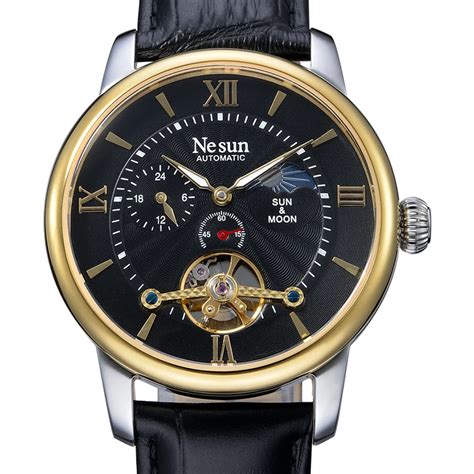 Nesun Skeleton Tourbillon Switzerland Watch Men Luxury Brand Automatic