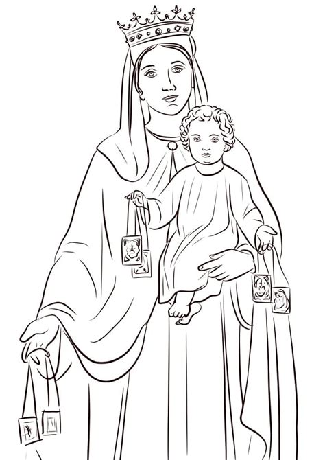 Dibujos De Virgen Maria Para Colorear Dibujos Online