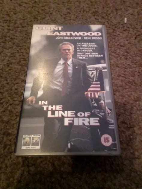 In The Line Of Fire Vhs Video Tape Clint Eastwood John Malkovich Rene