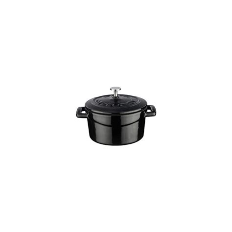 Saucepan Folk Range Cast Iron Cm Black Lava Brand Kitchenshop