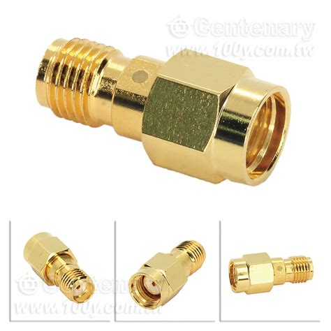 SMA-K+RP-SMA-J-6G-轉接頭 反極性轉接器SMA外螺紋內孔轉內螺內孔