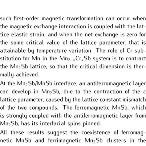 Magnetic Moment Per Mn Atom Determined From Magnetic Measurements