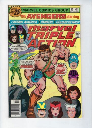 Marvel Triple Action Avengers Reprint Hercules App July