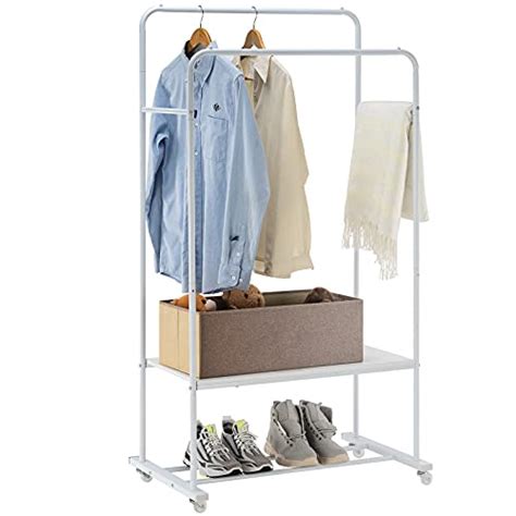 Youdenova Clothes Rack With Shelves Rolling Clothing Rack On Wheels