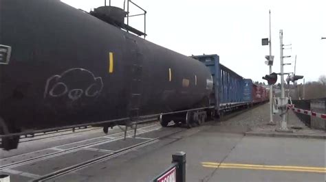 Northbound Bnsf Mixed Freight Train Passes Through The Mccarver