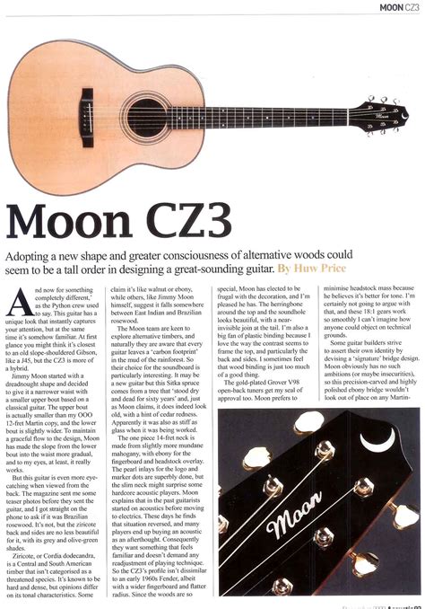 Moon Guitars Review Model Cz 3