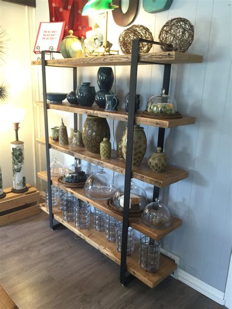 Reclaimed Wood Shelf Shelving Unit With 4 Shelfs Industrial Etsy