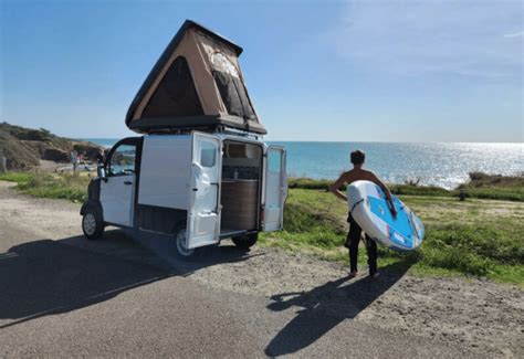 Aixam D Truck Tiny Van Astucieux Petit Camping Car Sans Permis