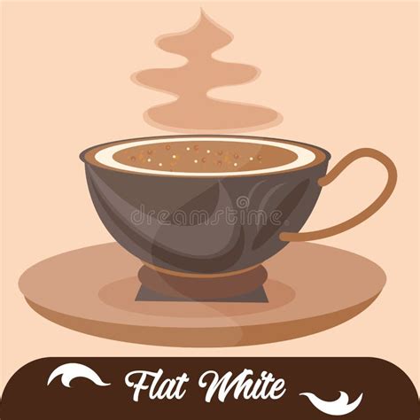 Isolated Hot Flat White Coffee Drink Vector Stock Vector Illustration Of Aroma Object 244291554