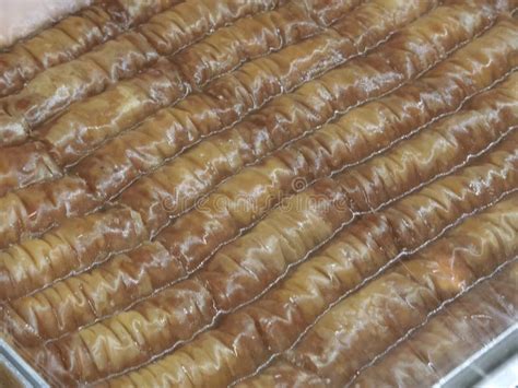 Baklavas Sweet Traditional In Ioannina City Greece Stock Image Image