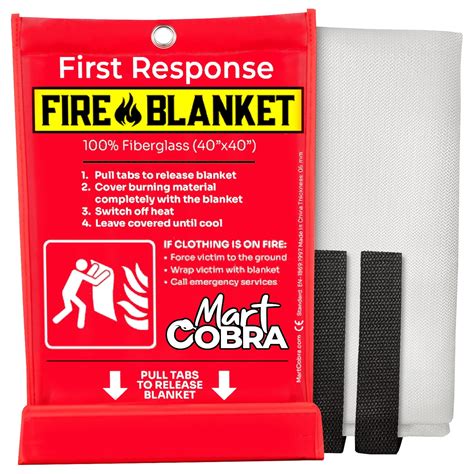 Mart Cobra Emergency Fire Blanket For Home And Kitchen Fire