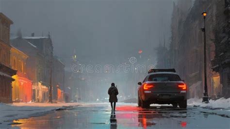 Night scene cityscape stock illustration. Illustration of artist ...