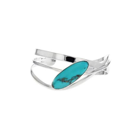 Sterling Silver Turquoise Cuff Bracelet Josephs Jewelers