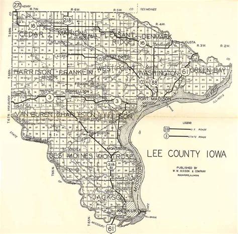 Lee County Iagenweb 1930 Plat Maps By Township