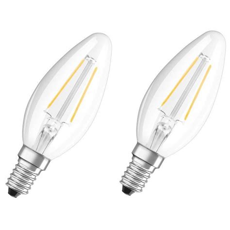 Osram Lot De Ampoules Led E Flamme Claire W Quivalent W