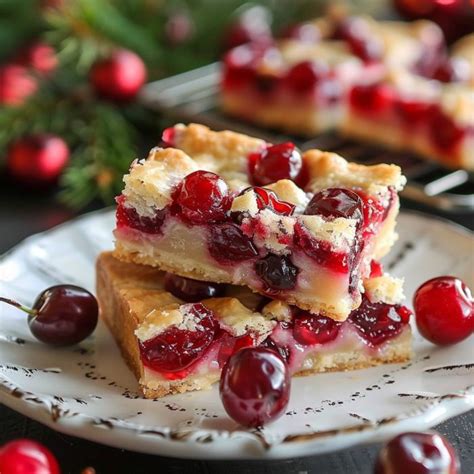 Christmas Cherry Bars Recipe In 2024 Cherry Desserts Cherry