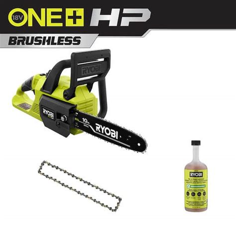 Ryobi One Hp V Brushless In Cordless Battery Chainsaw Tool Only