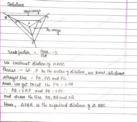 Draw The Image Of ABC Under A Dilation Whose C Gauthmath