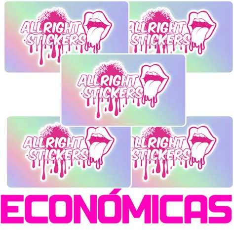 Pegatinas Rectangulares Vinilo Economico Hologr Ficas Allright Stickers