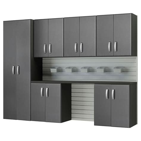 Flow Wall 7-Piece Composite Wall Mounted Garage Storage System in White ...