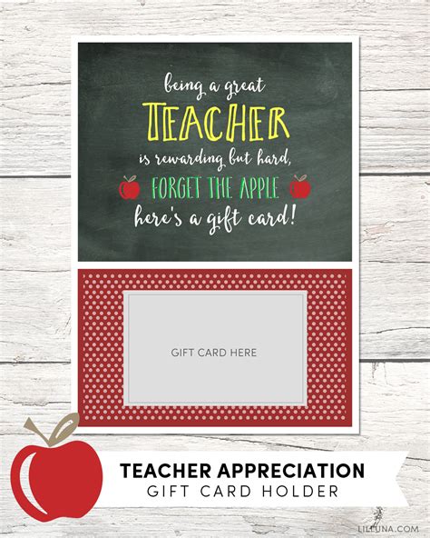 Teacher Appreciation T Card Holder Lil Luna