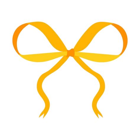 Premium Vector Orange Ribbon Bow