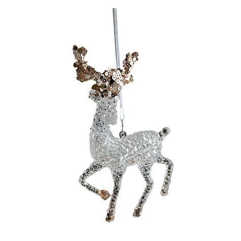 Christmas Acrylic Reindeer Ornaments Three Styles Sitting Reindeer