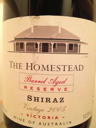 The Homestead Barrel Aged Reserve Shiraz Vivino US