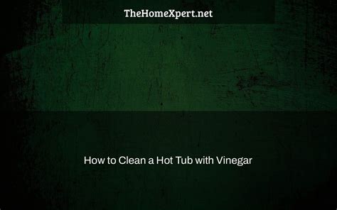 How To Clean A Hot Tub With Vinegar The Home Expert