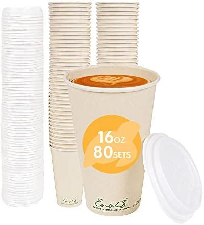 Amazon Compostable Disposable Coffee Cups With Lids Oz