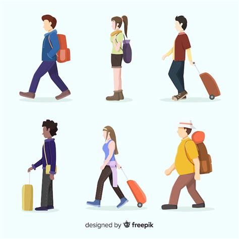 Free Vector People Going On A Trip Collection