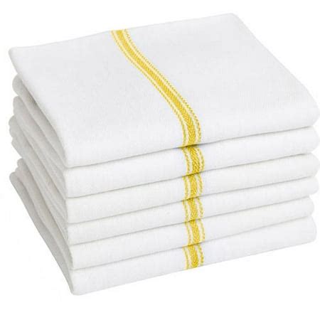 Premia Commercial Kitchen Towels, 6pk, 14" x 25" White Dish Towels with ...