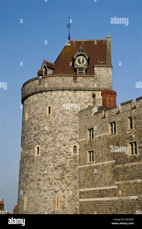 The Curfew Tower Set Into The Outer Wall Of Windsor Castle Windsor