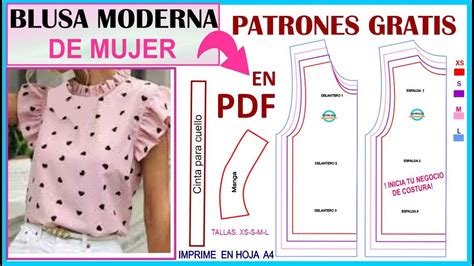 PATRONES GRATIS DE BLUSA MODERNA DE MUJER En PDF YouTube