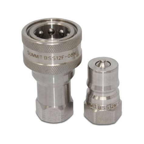 Npt Iso B Stainless Steel Quick Disconnect Hydraulic Coupler Set