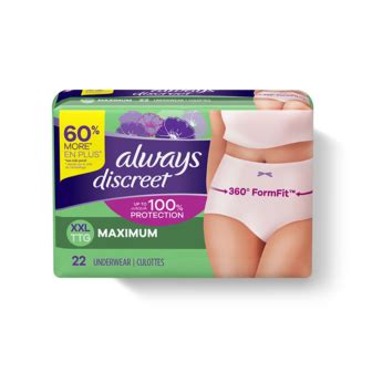 Always Discreet Maximum Protection Underwear XXL Always Discreet