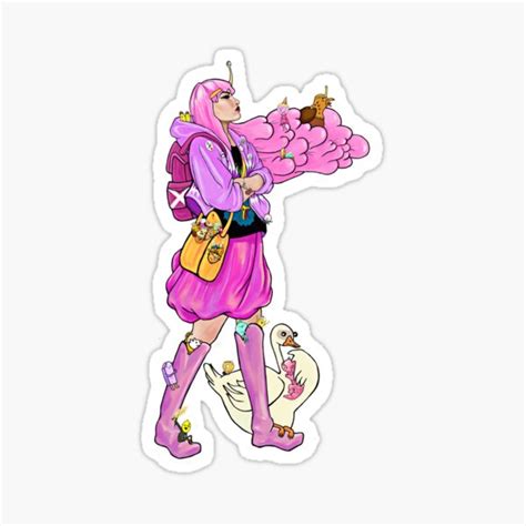 "Princess Bubblegum With Her Candy Citizens " Sticker for Sale by kikoeart | Redbubble