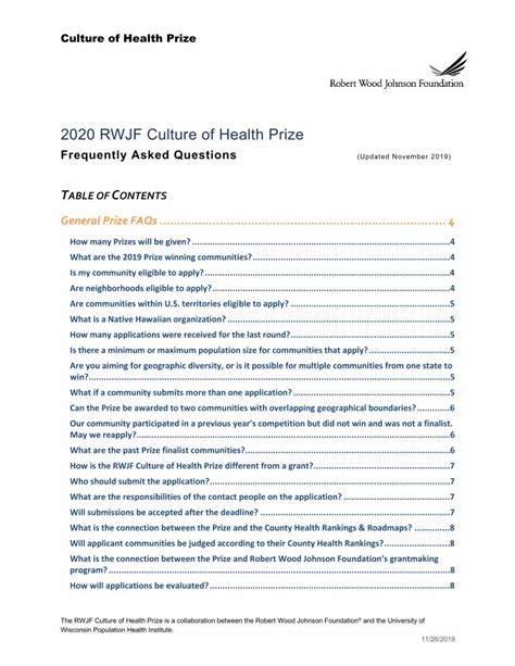 PDF 2020 RWJF Culture Of Health Prizeanr Rwjf Org Templates External